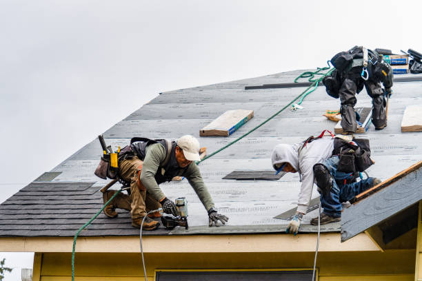 Professional Gutter Installation technician working in Troy, IL